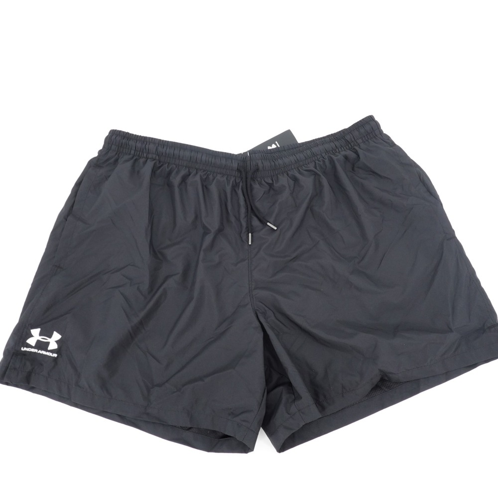 Under Armour Mens Essential Volley Shorts Black 2XL Mesh Lined Snap Back NEW